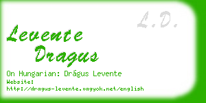 levente dragus business card